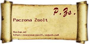 Paczona Zsolt névjegykártya